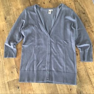 Stone Blue Cropped Cardigan